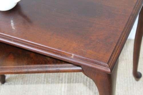 A lovely set of Imbuia stacking/ nesting tables, stunning in any living area in the home!