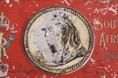 An exceptionally rare Boer War "Queen Victoria" South Africa 1900 New year gift/ chocolate tin