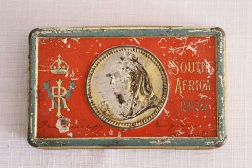 An exceptionally rare Boer War "Queen Victoria" South Africa 1900 New year gift/ chocolate tin