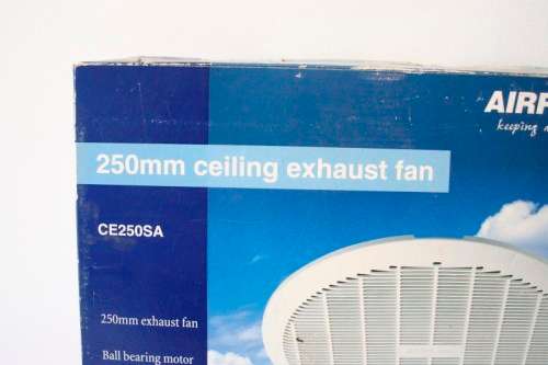 A fantastic white (DIY) "Airflow" 250mm ceiling exhaust fan in its original box - RS17Sale