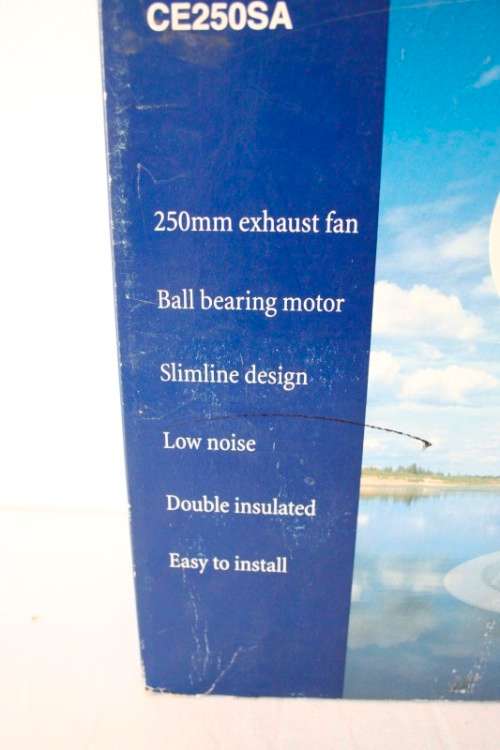 A fantastic white (DIY) "Airflow" 250mm ceiling exhaust fan in its original box - RS17Sale