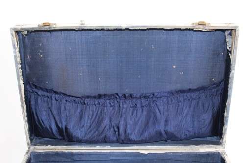 A wonderful vintage (c.1930s) aluminium suitcase/ travel bag - ideal for extra storage in the house