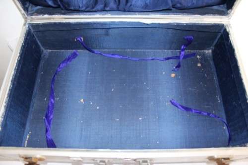 A wonderful vintage (c.1930s) aluminium suitcase/ travel bag - ideal for extra storage in the house