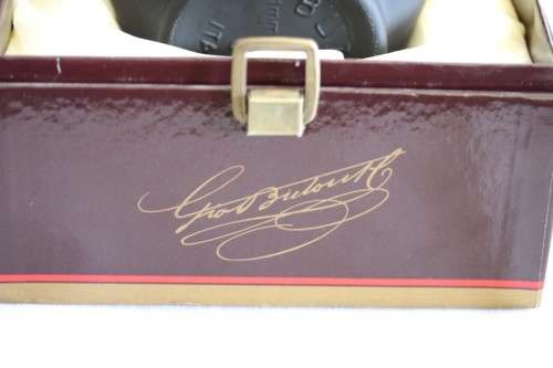 An extremely rare 40-YEAR-OLD Vecchia Romagna sealed bottle of brandy in a wooden box - perfect gift