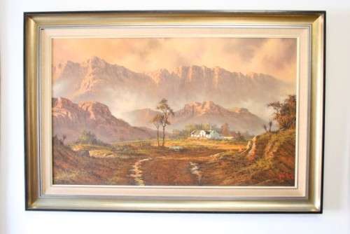 A fantastic large framed original signed "Meyer" oil painting. Stunning on a larger wall.