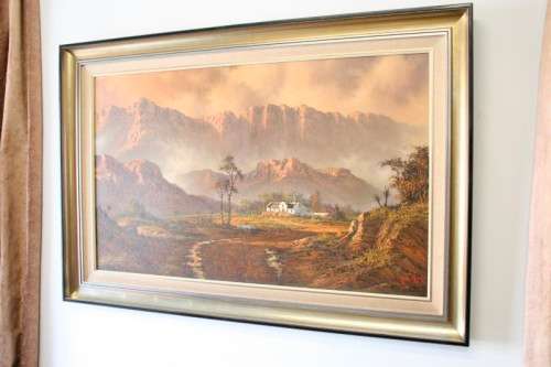 A fantastic large framed original signed "Meyer" oil painting. Stunning on a larger wall.