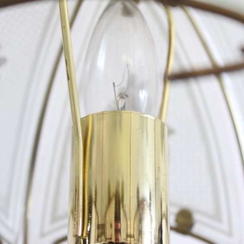 A lovely parlour table lamp w/ a glass shade & a brass-finished base - stunning on a desk - RS17Sale