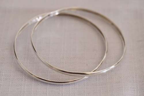 An awesome pair of sterling silver (925) ladies bangles - the perfect gift for someone special