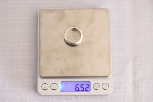 An unusual designed Mexican hand-made sterling silver gents ring in a ring box
