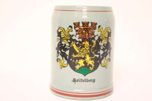 An awesome collection of five (500ml) German branded beer tankards in good condition