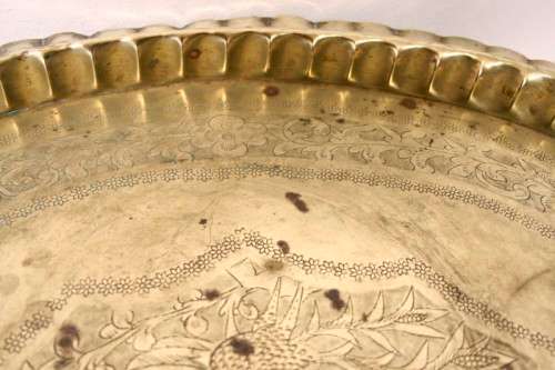 A fabulous antique solid brass tray, perfect to add display items on.