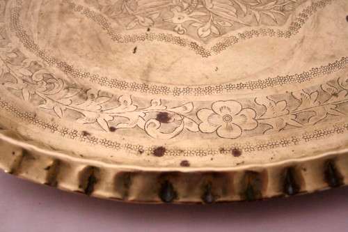A fabulous antique solid brass tray, perfect to add display items on.