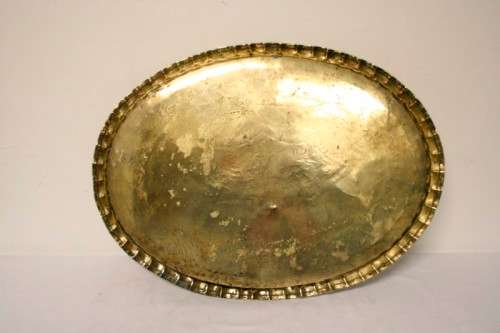 A fabulous antique solid brass tray, perfect to add display items on.
