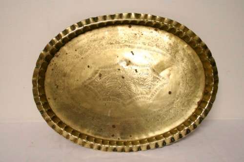 A fabulous antique solid brass tray, perfect to add display items on.