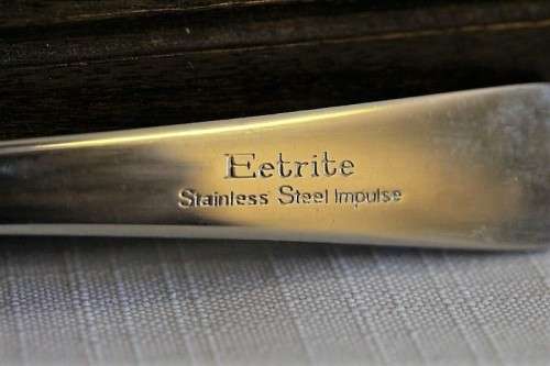 Beautifully presented 56 piece Eetrite stainless steel cutlery set (Impulse pattern) in its canteen