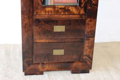 A fantastic Coricraft Arc Collection display cabinet w/ solid brass handles and a modern design -WOW