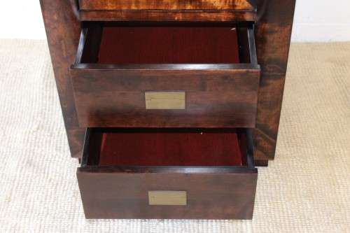 A fantastic Coricraft Arc Collection display cabinet w/ solid brass handles and a modern design -WOW