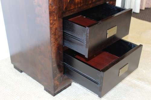 A fantastic Coricraft Arc Collection display cabinet w/ solid brass handles and a modern design -WOW