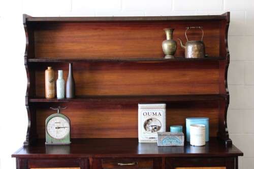 **RS17_Clearance** Exquisitely made solid yellow wood & imbuia buffet w/ liquor cabinet & drawers