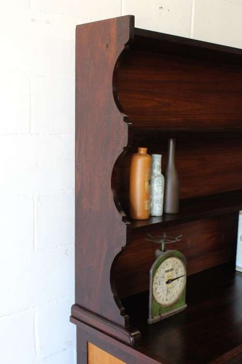 **RS17_Clearance** Exquisitely made solid yellow wood & imbuia buffet w/ liquor cabinet & drawers