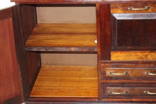 **RS17_Clearance** Exquisitely made solid yellow wood & imbuia buffet w/ liquor cabinet & drawers