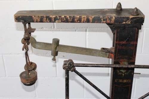 Exceptionally rare antique c1860 Victorian WT Avery Ltd/ SA Scale Co.  "Afrikander" platform scale