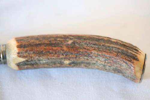 A stunning antique German made H Boker & Co "Tree brand" boxed genuine Antler handle carving set