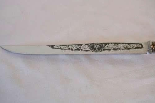 A stunning antique German made H Boker & Co "Tree brand" boxed genuine Antler handle carving set