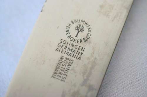 A stunning antique German made H Boker & Co "Tree brand" boxed genuine Antler handle carving set