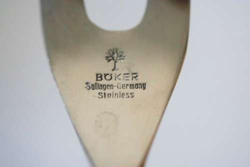 A stunning antique German made H Boker & Co "Tree brand" boxed genuine Antler handle carving set