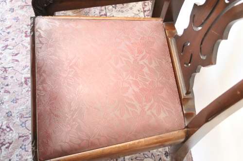 A stunning vintage Ball & Claw dining room suite with 6 fabulous carved chairs