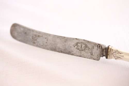An incredible antique (c1910) Swedish made 830S solid silver knife with ornate detailing