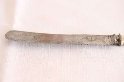 An incredible antique (c1910) Swedish made 830S solid silver knife with ornate detailing