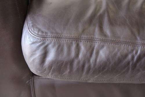 **RS17** A fantastic well made x-long (2,45m long) brown genuine full-grain leather couch/ sofa