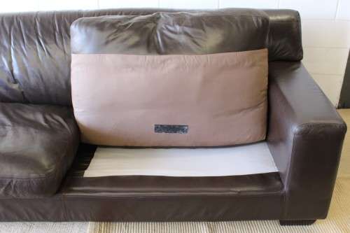 **RS17** A fantastic well made x-long (2,45m long) brown genuine full-grain leather couch/ sofa