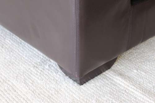 **RS17** A fantastic well made x-long (2,45m long) brown genuine full-grain leather couch/ sofa