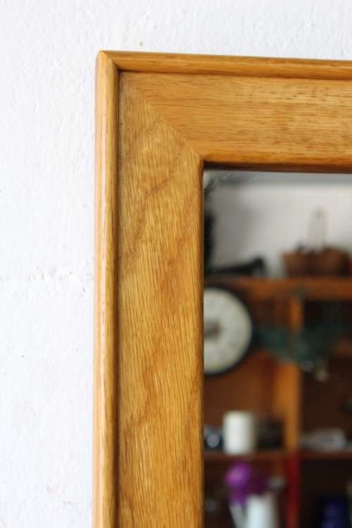 **RS17_Clearance** An incredible stylish two-drawer Oak console table and a matching Oak mirror
