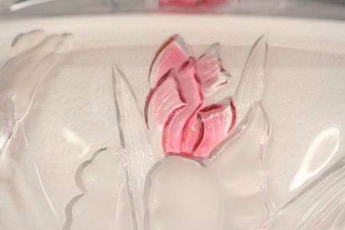 **RS17** A stunning decorative rectangle shaped glass serving platter in excellent condition.