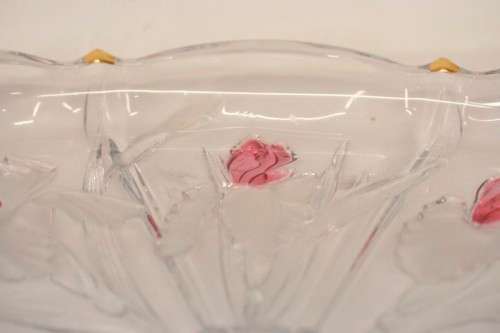 **RS17** A stunning decorative rectangle shaped glass serving platter in excellent condition.