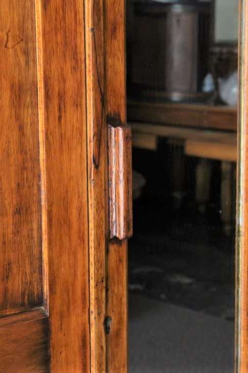 An awesome vintage gentleman's (Jongmans kas) wardrobe w/ a large full-length mirror - stunning!!