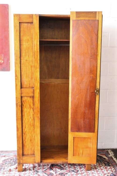 An awesome vintage gentleman's (Jongmans kas) wardrobe w/ a large full-length mirror - stunning!!