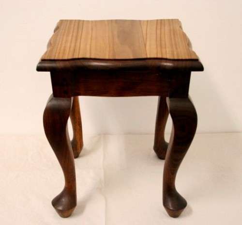 3 wonderful and stylish "Fechters Knysna" small teak side tables with Queen Anne styled legs.