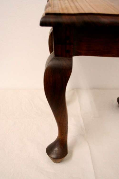 3 wonderful and stylish "Fechters Knysna" small teak side tables with Queen Anne styled legs.