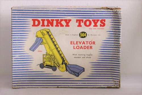 An incredible BOXED original vintage (c1960) Dinky Toys No. 564 blue & yellow Elevator Loader