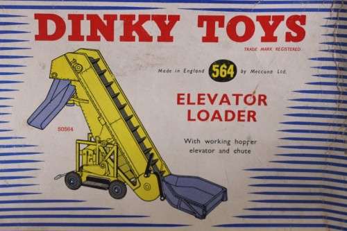 An incredible BOXED original vintage (c1960) Dinky Toys No. 564 blue & yellow Elevator Loader