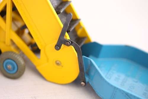 An incredible BOXED original vintage (c1960) Dinky Toys No. 564 blue & yellow Elevator Loader
