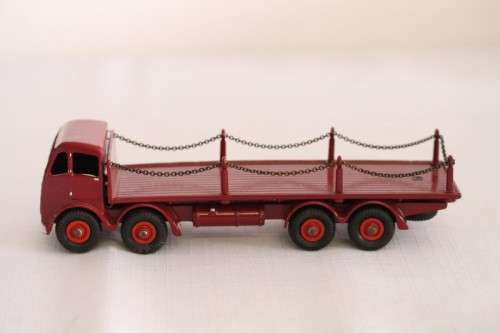 A ultra-rare original vintage c1959 BOXED Dinky Toys No. 905/505 maroon Foden Flat Truck w/ chains