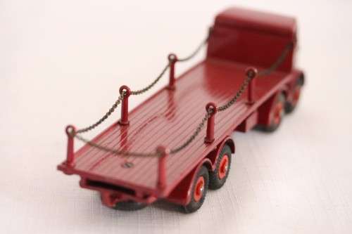 A ultra-rare original vintage c1959 BOXED Dinky Toys No. 905/505 maroon Foden Flat Truck w/ chains