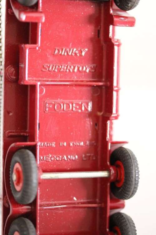 A ultra-rare original vintage c1959 BOXED Dinky Toys No. 905/505 maroon Foden Flat Truck w/ chains