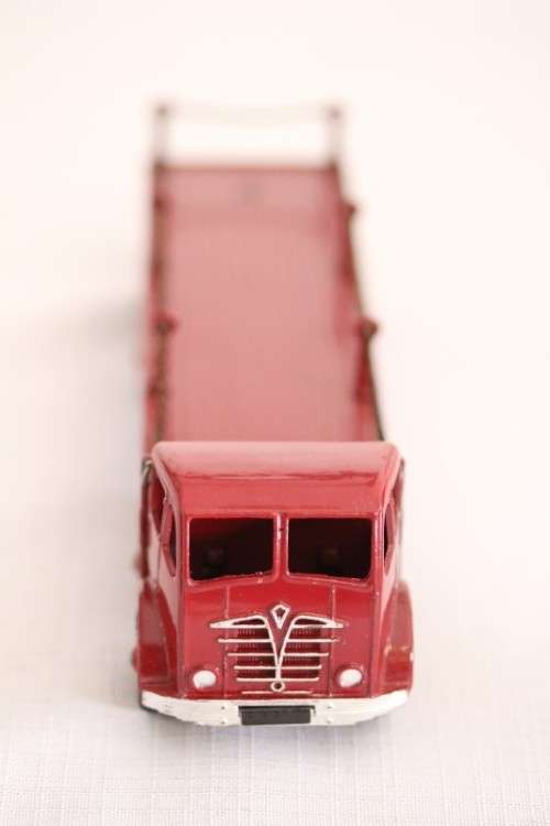 A ultra-rare original vintage c1959 BOXED Dinky Toys No. 905/505 maroon Foden Flat Truck w/ chains